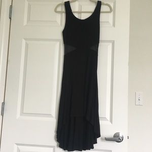 High low jersey dress with cut outs.